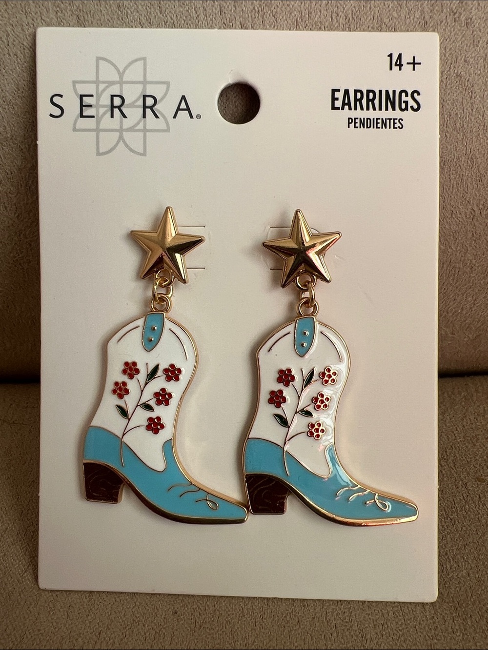 NWT Serra Cowboy Boot Earrings